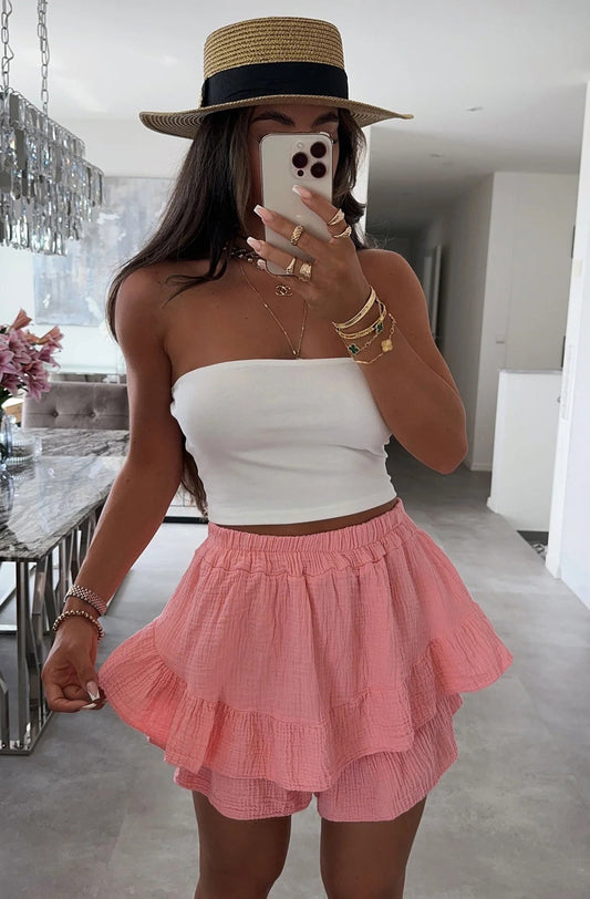 Coral Frill Skort